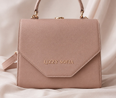 Bolso color rosa empolvado